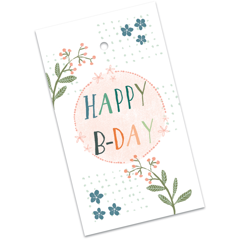 Cadeaukaartje HAPPY B-DAY - The Lemonbird Stationery & Stamps